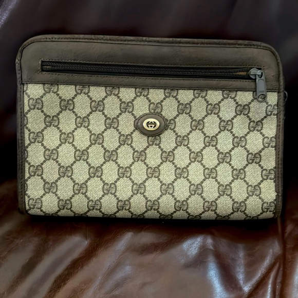 LUX | 100% Authentic Vintage OPHIDIA GUCCI LEATHER CLUTCH BAG - Picture 11 of 13